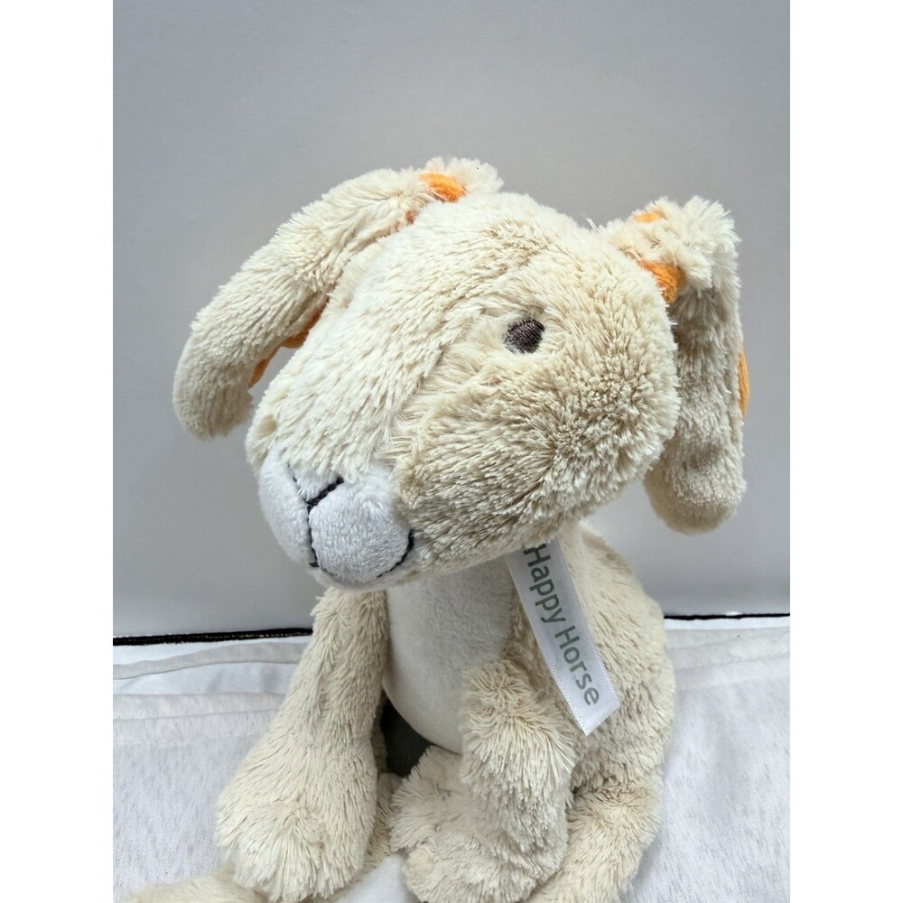 Happy Horse Bunny Rabbit Plush 11” Tan Stuffed Toy Big Feet Sewn Eyes Washable - Picture 3 of 11